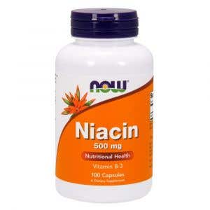 Now Vitamin B3 Niacin - kyselina nikotinová 500 mg 100 kapslí