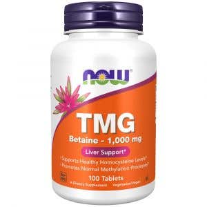 Now TMG Trimethylglycin Betain 1000 mg 100 tablet