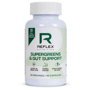 Reflex Supergreens & Gut Support - Komplex na podporu zažívania 90 kapsúl