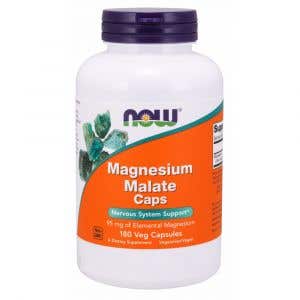 Now Magnesium Malate - Horčík s kyselinou jablčnou kapsule 180 rastlinných kapsúl