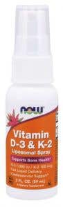 Now Foods Vitamin D3 & K2 Liposomální sprej 59 ml