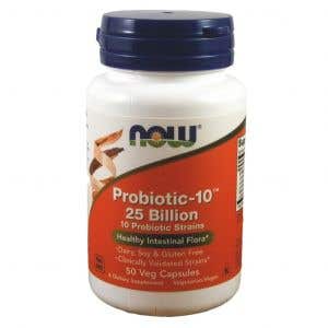Now Foods Probiotic-10 probiotiká 25 miliárd živých zárodkov 10 kmeňov 50 rastlinných kapsúl
