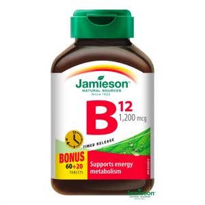 Jamieson Vitamín B12 1 200 μg s postupným uvoľňovaním 80 tabliet