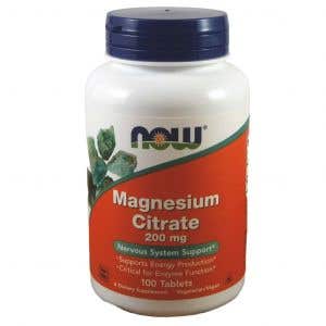 Now Magnesium Citrate - horčík citrát 200 mg 100 tabliet