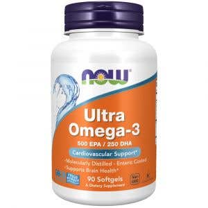 Now Ultra Omega-3 Rybí olej 500 EPA + 250 DHA 90 softgel kapslí