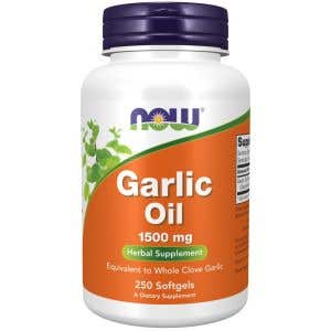 Now Foods Garlic Oil – česnekový olej 1500 mg 250 softgel kapslí