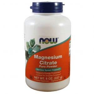 Now Magnesium Citrate – hořčík citrát čistý prášek 227 g
