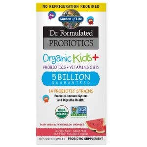 Garden of Life Dr. Formulated organická probiotika - pro děti - 5 miliard CFU s příchutí organický vodní meloun 30 tablet
