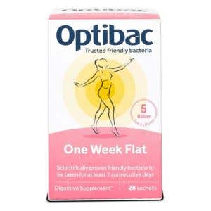 Optibac One Week Flat Probiotika při nadýmání 28x1,5 g sáčků