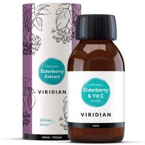 Viridian Elderberry Extract + Vitamin C Organic - Bezinkový extrakt s Vitamínem C BIO 100ml 
