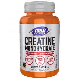 Now Kreatin monohydrát 750 mg 120 rostlinných kapslí