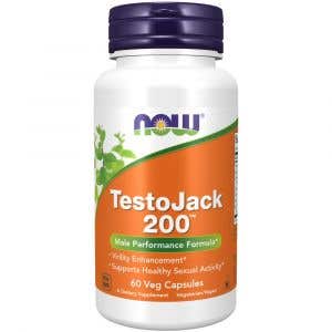 Now Foods TestoJack 200 pro mužskou vitalitu 60 rostlinných kapslí