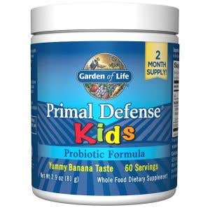 Garden of Life Primal Defense Kids - Probiotická výživa pro děti – s příchutí banánu -81 g