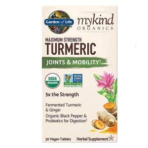 Garden of Life Mykind Organics Maximum Strength Turmeric - Kurkuma - Pohyblivosť a kĺby -30 tabliet