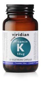 Viridian Vitamin K 50 ug 30 kapslí