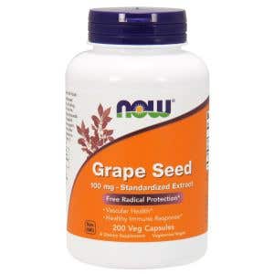 Now Grape seed extract - Extrakt z hroznových jader 100 mg 200 rostlinných kapslí