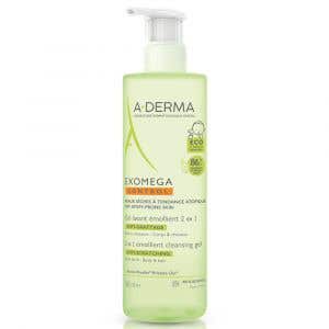 A-Derma Exomega Control Zvláčňujúci umývací gél pre suchú kožu so sklonom k atopii 2v1 500 ml