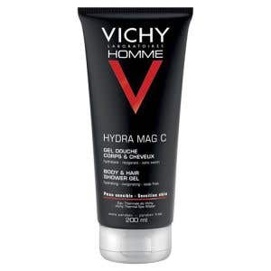 Vichy Homme Hydra Mag C Hydratačný povzbudzujúci sprchový gél na telo a vlasy 200ml