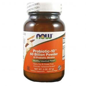 Now Probiotic-10 probiotiká v prášku 50 miliárd živých zárodkov 10 kmeňov 57 g