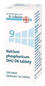 Schüsslerovy soli Natrium phosphoricum DHU D6 200 tablet