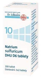 DHU Schüsslerovej soli - Natrium sulfuricum D6 200 tabliet