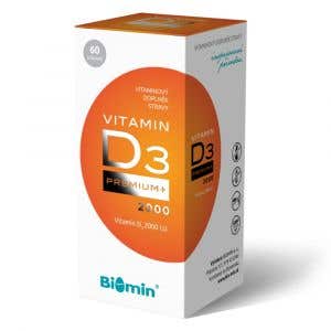 Biomin Vitamin D3 Premium+ 2000 I.U. 60 tobolek - Expirace 31/03/2023