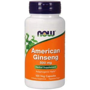 Now American Ginseng - Americký ženšen 500 mg 100 rostlinných kapslí