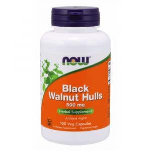 Now Foods Black Walnut Hulls - slupky ořešáku černého 100 rostlinných kapslí