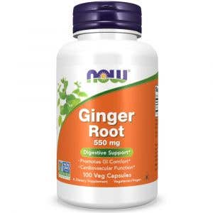Now Foods Ginger Root - Kořen zázvoru 550 mg 100 rostlinných kapslí