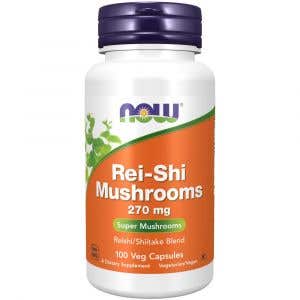 Now Rei-Shi huby zmes Reishi/Shiitake 270 mg 100 rastlinných kapsúl