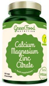 GreenFood Nutrition Calcium Magnesium Zinc citrate 120 kapslí