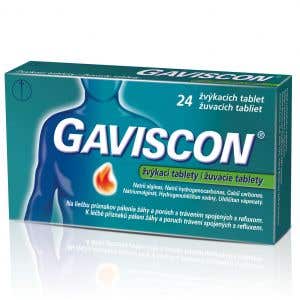 Gaviscon Žuvacie tablety 24 tabliet