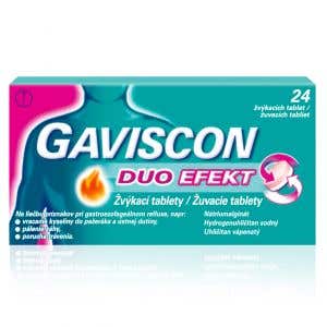 Gaviscon Duo Efekt Žvýkací tablety 24 tablet