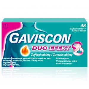 Gaviscon Duo Efekt Žuvacie tablety 48 tabliet