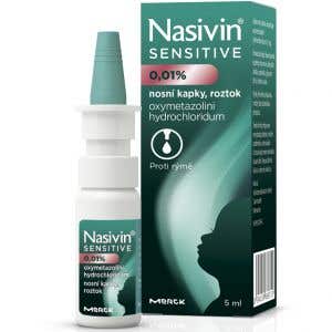 Nasivin Sensitive 0,01% nosovej kvapky pre deti do 1 roku 5ml