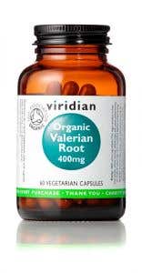 Viridian Valerian Root Organic - BIO kořen Kozlíku lékařského 400mg 60 kapslí 
