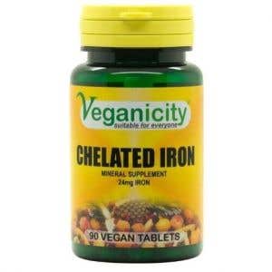 Veganicity Iron chelát železa 24 mg 90 vegán tabliet