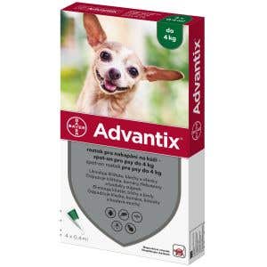 Advantix Antiparazitikum pro psy do 4kg spot-on 1x0.4ml