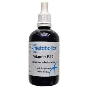 Metabolics Tekutý vitamín B12 Cyanocobalamin kapky 100 ml