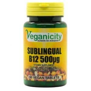Veganicity Vitamín B12 Methylcobalamin 500 µg 90 vegan tablet