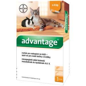 Advantage Proti blchám pre malé mačky a králiky spot-on 4x0.4ml