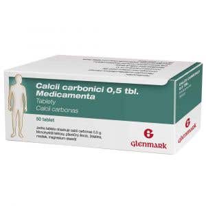 Glenmark Calcii Carbonici 0,5 tbl. Medicamenta 50 tablet 