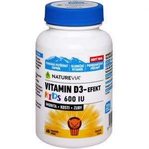 Swiss NatureVia Vitamin D3 600 IU Efekt Kids 60 tablet