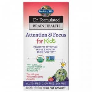 Garden of Life Dr Formulated - pozornost a soustředění - pro děti - 60 žvýkacích organických tablet