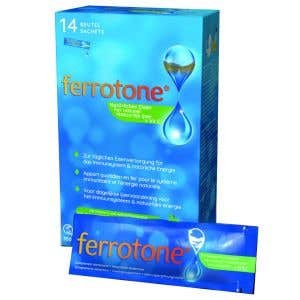 Ferrotone s vitamínom C - 100% prírodný zdroj železa 14 sáčkov