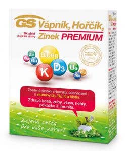 GS Vápnik horčík zinok Premium 30 tabliet