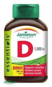 Jamieson Vitamín D3 1000 IU 240 tablet -  Expirace 30/09/2023