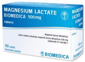 Biomedica Magnesium Lactate 500 mg 100 tabliet