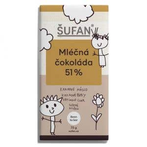 Šufan Mléčná tabulková čokoláda 51% 70 g
