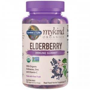 Garden of Life Mykind Organics Elderberry Gummy - Bezinka – 120 vegan gumových vitamínů (imunita děti a dospělí)